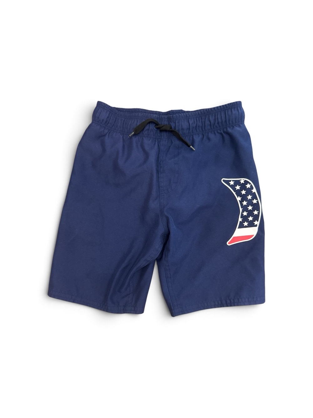 Hurley Boys Size 6 Navy Blue Stars & Stripes Accent Swim Shorts Trunks Beach